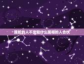 属蛇的人不宜和什么属相的人合伙，属蛇人和什么属相的人合作共事最好