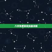 八字免费算命排盘详解，易经八字排盘算命详解