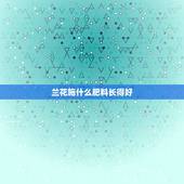 兰花施什么肥料长得好，兰花需要什么肥料？