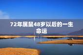 72年属鼠48岁以后的一生命运，72年男属鼠48岁有一灾2022