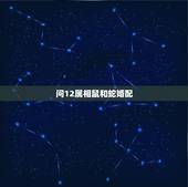 问12属相鼠和蛇婚配，属蛇的最佳婚配是什么？属鼠的配吗
