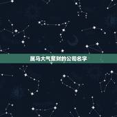 属马大气聚财的公司名字，属马的女孩起什么名好