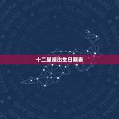 十二星座出生日期表，12星座的生日日期分别是多少？