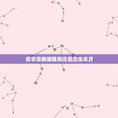 名字是根据属相还是出生年月，根据出生日期取名