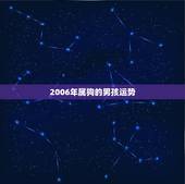 2006年属狗的男孩运势，2022 属狗人全年运势2006