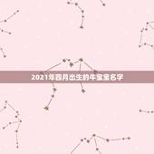2021年四月出生的牛宝宝名字，2021年牛宝宝取什么名字好