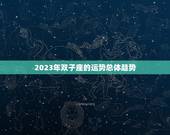 双子座今年的运势女如何(2023年星象大介绍)