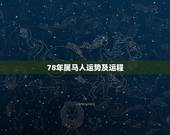 78年属马人运势及运程，78年属马人运程.财运.健康