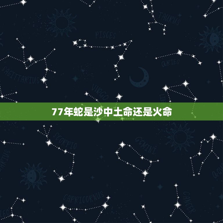 77年蛇是沙中土命还是火命，77年属蛇是火命还是土命  第1张