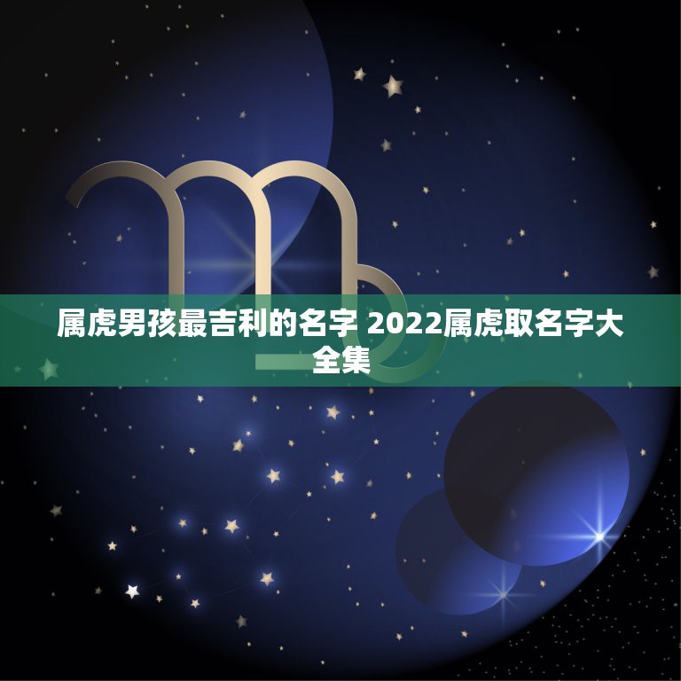 属虎男孩最吉利的名字 2022属虎取名字大全集  第1张