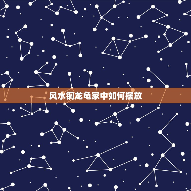 风水铜龙龟家中如何摆放，求教风水达人：家中龙龟的放置方式  第1张
