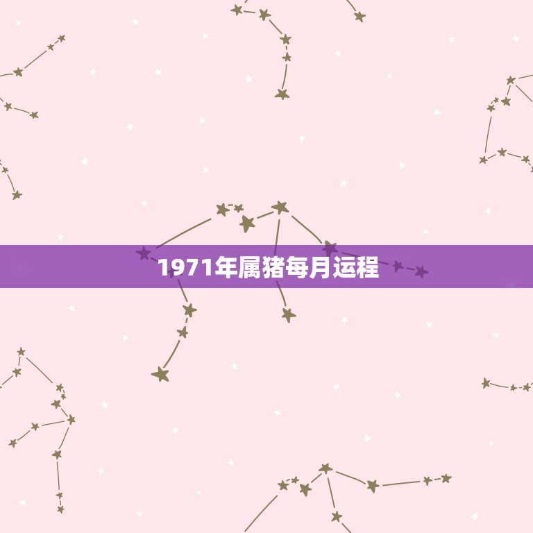 1971年属猪每月运程，1971年的属猪人在2016年的每月运程  第1张