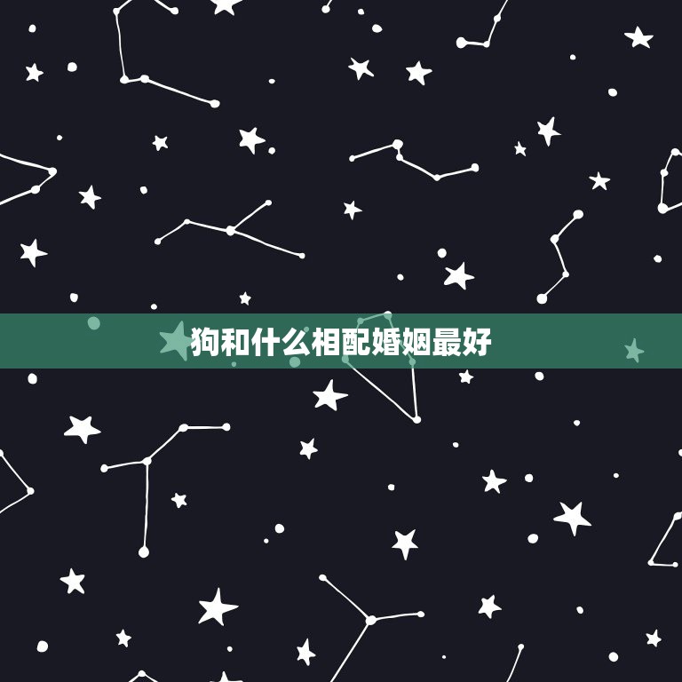 狗和什么相配婚姻最好，属狗和什么属相最配 属狗的属相婚配表大全  第1张