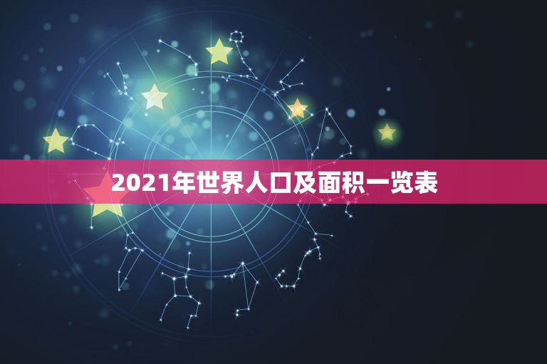 2021年世界人口及面积一览表 地球最富的10个国家  第1张