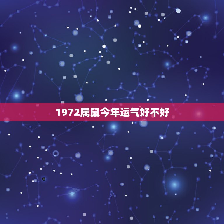 1972属鼠今年运气好不好，1972年属鼠人2019年运气  第1张