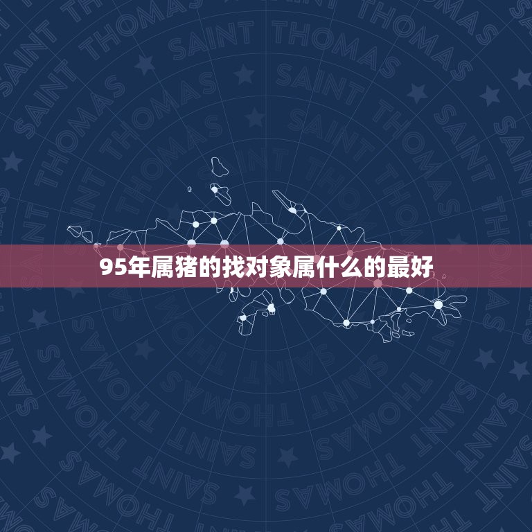 95年属猪的找对象属什么的最好，95年属猪的和什么属相最配  第1张
