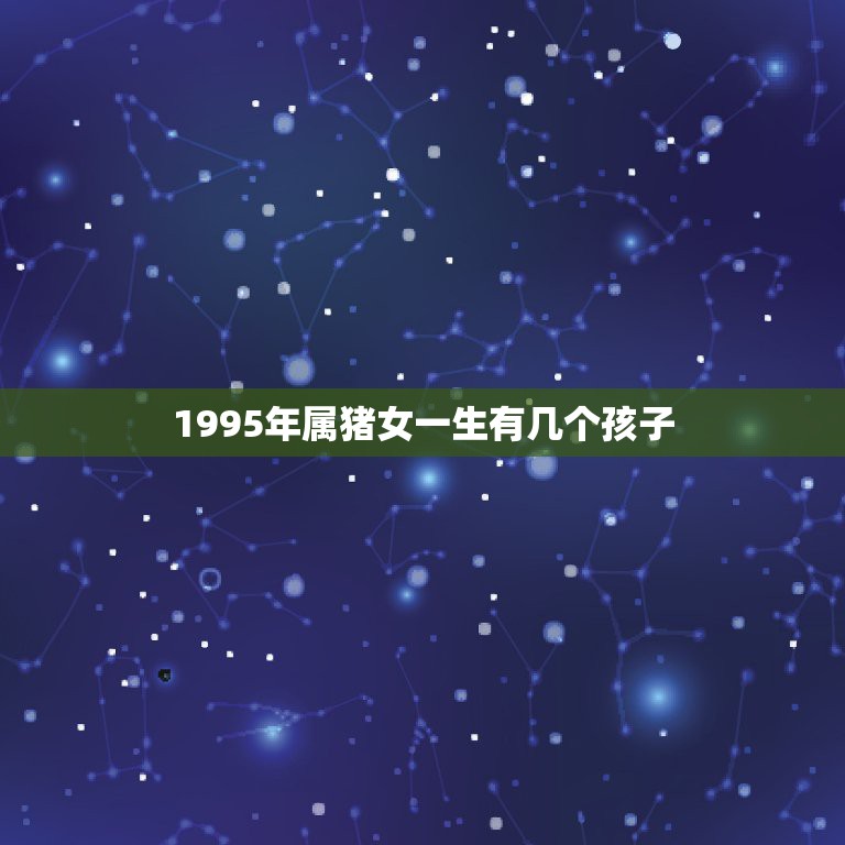 1995年属猪女一生有几个孩子，1995年属猪女孩的命运  第1张