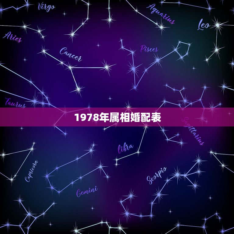 1978年属相婚配表，我是1978年出生的属马请问我跟哪个属相般配  第1张