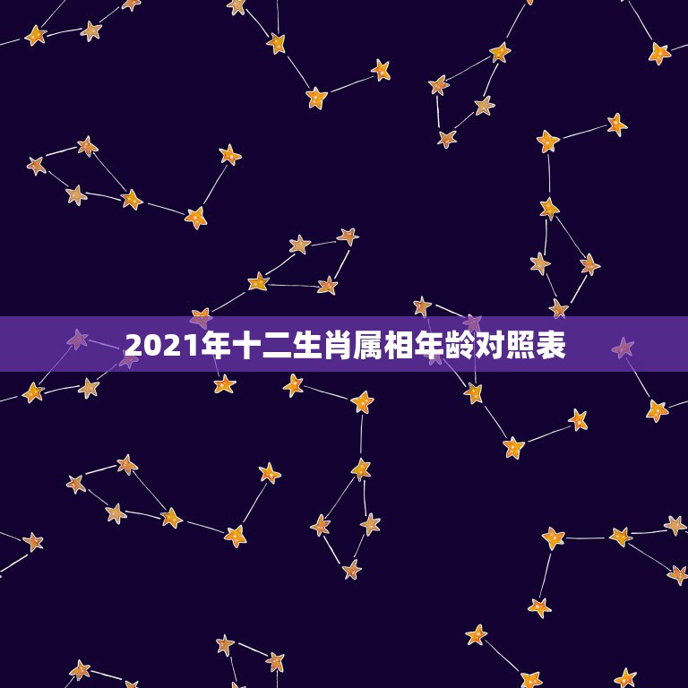 2021年十二生肖属相年龄对照表，生肖年龄对照表2021  第1张