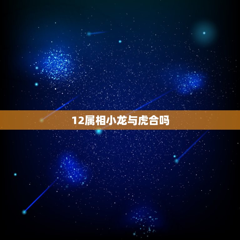 12属相小龙与虎合吗，十二生肖龙和虎相冲吗？  第1张