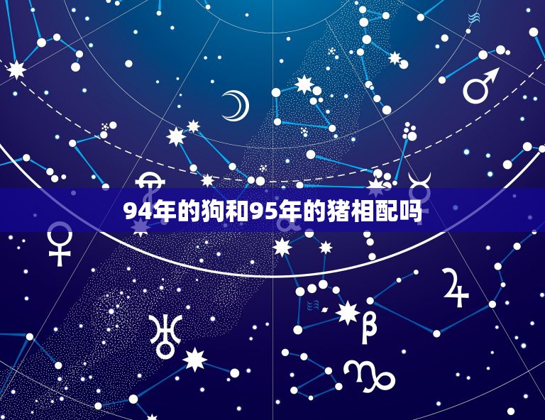 94年的狗和95年的猪相配吗，94年女狗和95年男猪相配怎么样  第1张