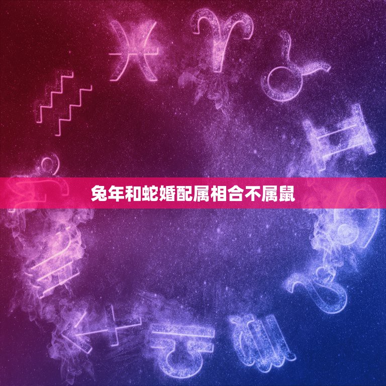 兔年和蛇婚配属相合不属鼠，属鼠的人和属蛇的相配吗？  第1张