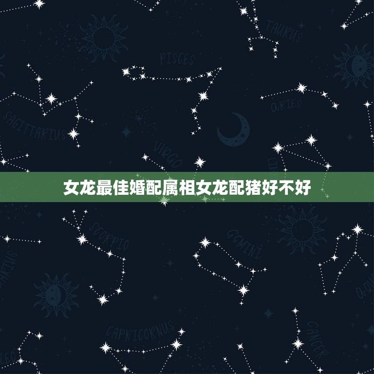女龙最佳婚配属相女龙配猪好不好，属猪和属猪相配吗  第1张