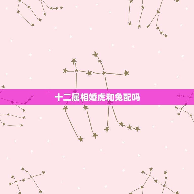十二属相婚虎和兔配吗，属兔子和属老虎的相配吗  第1张