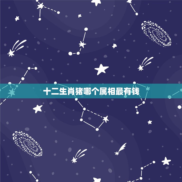 十二生肖猪哪个属相最有钱，属猪和什么属相有财运  第1张