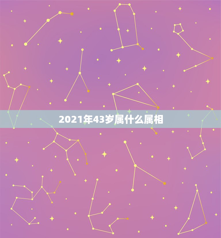 2021年43岁属什么属相，十二生肖年龄对照表  第1张