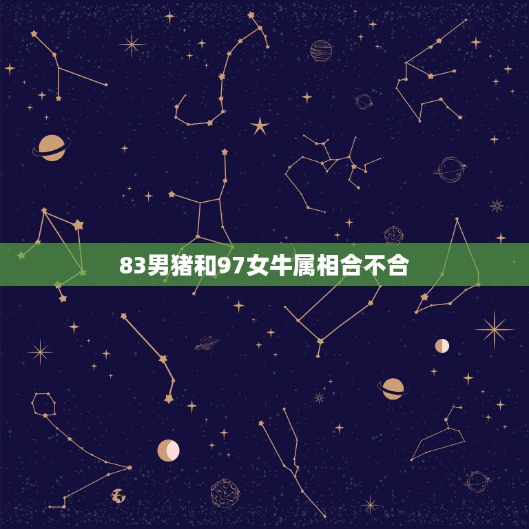 83男猪和97女牛属相合不合，1983年属猪的和1997年属牛的结婚合  第1张