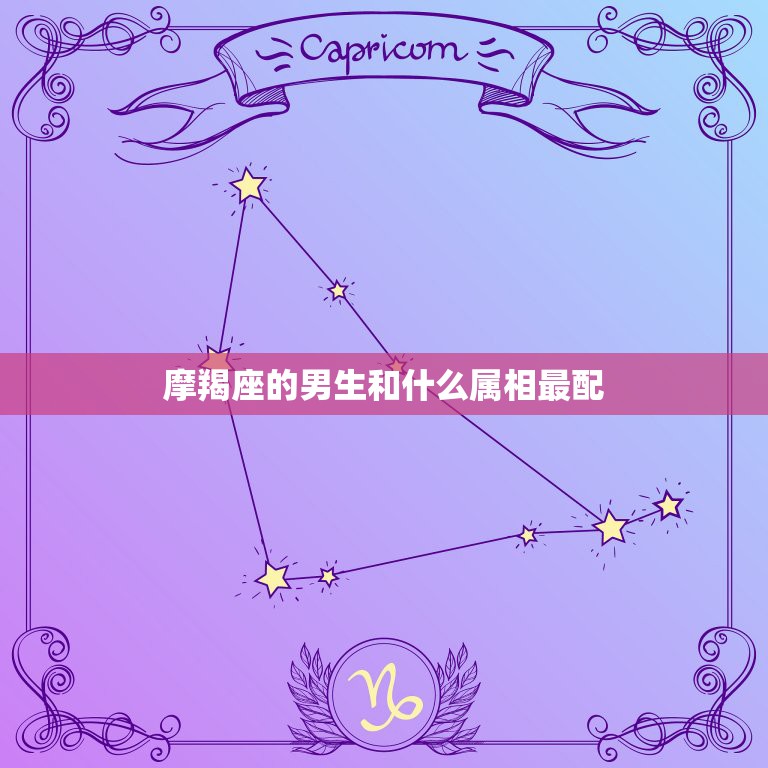 摩羯座的男生和什么属相最配，摩羯座男生属什么最多  第1张