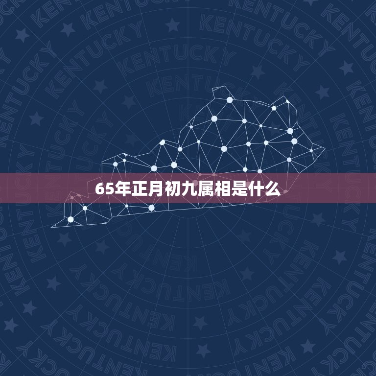 65年正月初九属相是什么，六五年正月初九是什么星座啊  第1张