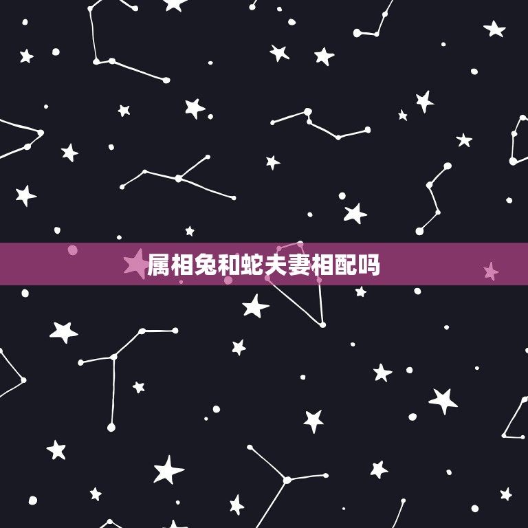 属相兔和蛇夫妻相配吗，属相蛇和属相兔财运怎么样？  第1张