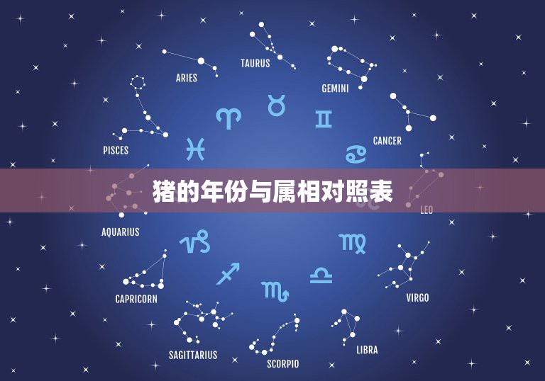 猪的年份与属相对照表，猪和什么属相最配  第1张