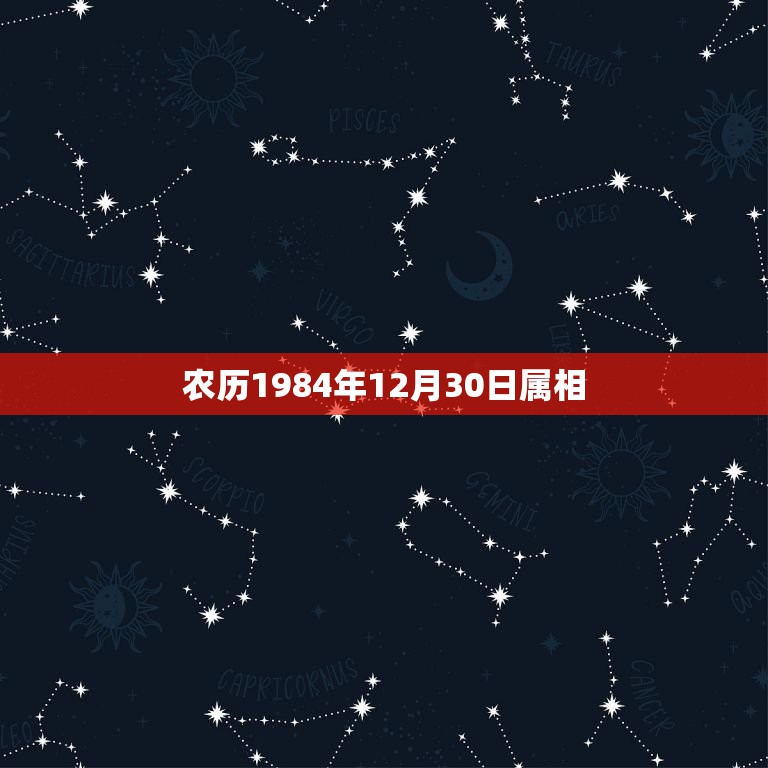农历1984年12月30日属相，1984年农历十二月三十是什么星座  第1张