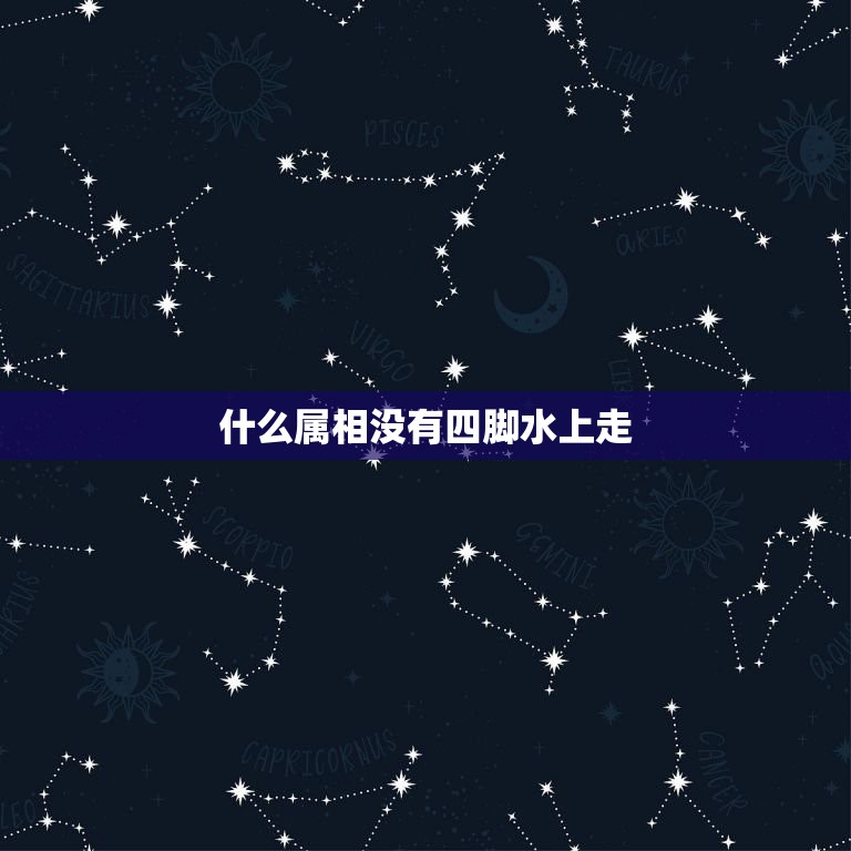 什么属相没有四脚水上走，没有四脚水上走，猜生肖  第1张