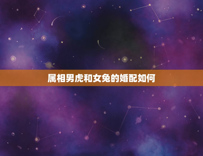 属相男虎和女兔的婚配如何，女属兔男属虎相配吗  第1张
