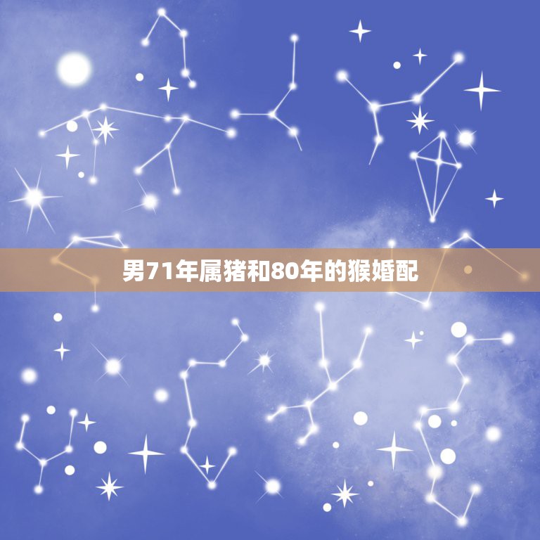 男71年属猪和80年的猴婚配，71年属猪男元月一号和80年女属猴11月  第1张