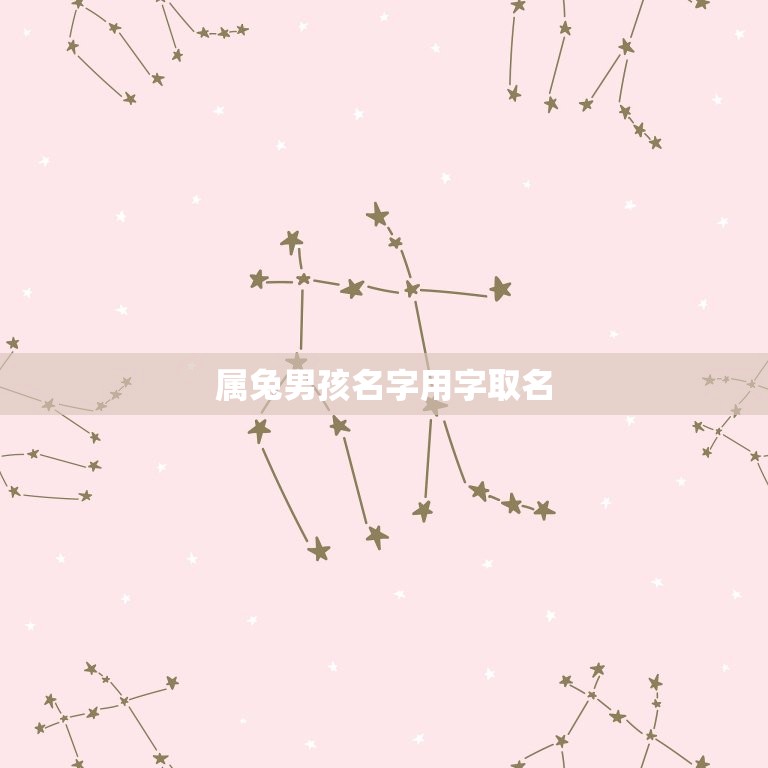 属兔男孩名字用字取名(寓意吉祥的兔子名字推荐)  第1张