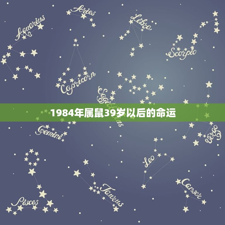 1984年属鼠39岁以后的命运(如何转运)  第1张