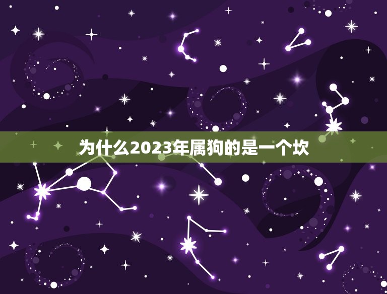 为什么2023年属狗的是一个坎(介绍属狗人在2023年可能面临的挑战)  第1张