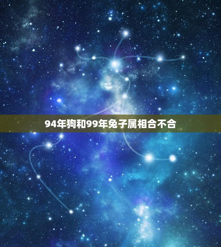 94年狗和99年兔子属相合不合(属相配对分析)  第1张