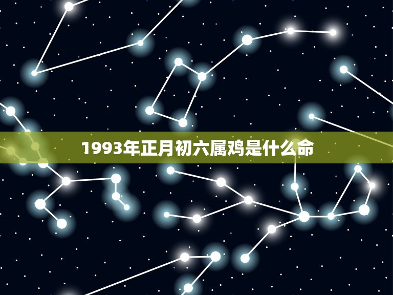 1993年正月初六属鸡是什么命(介绍命运多变如何应对)  第1张