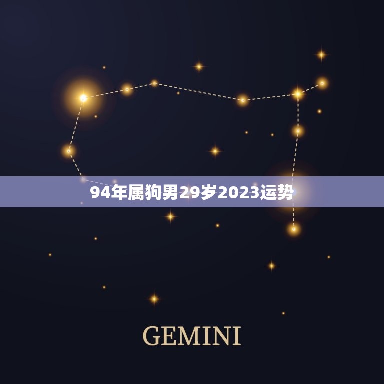 94年属狗男29岁2023运势(事业顺风顺水财运亨通)  第1张