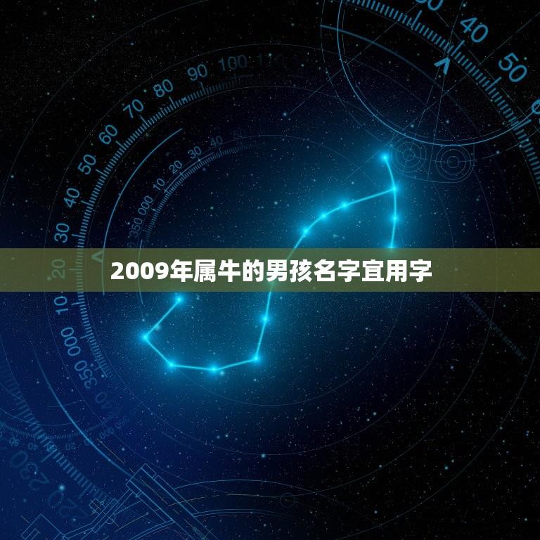 2009年属牛的男孩名字宜用字(如何选择字形)