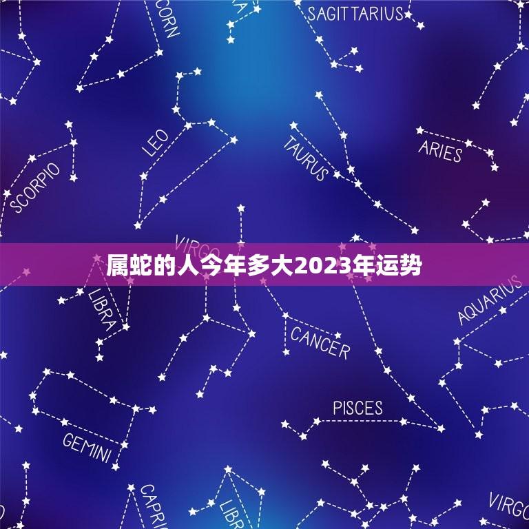 属蛇的人今年多大2023年运势(介绍财运旺盛事业顺利)  第1张