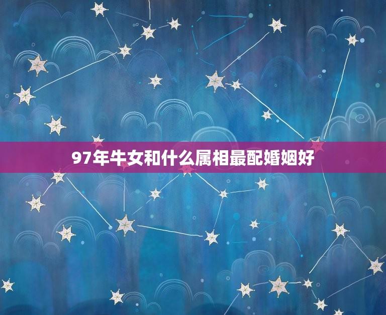 97年牛女和什么属相最配婚姻好(匹配的星座组合)  第1张