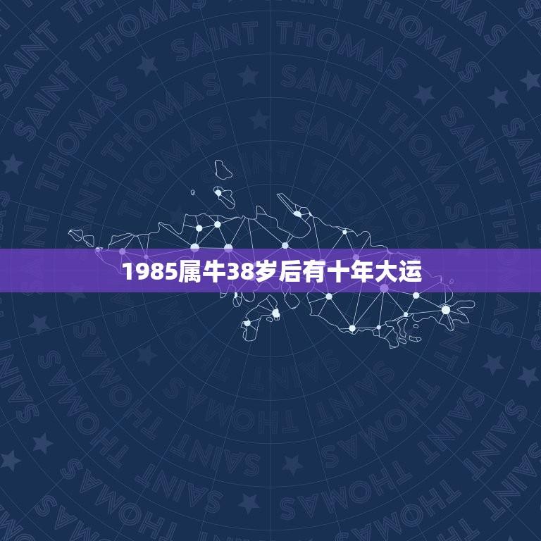 1985属牛38岁后有十年大运(介绍属牛人的幸运之路)