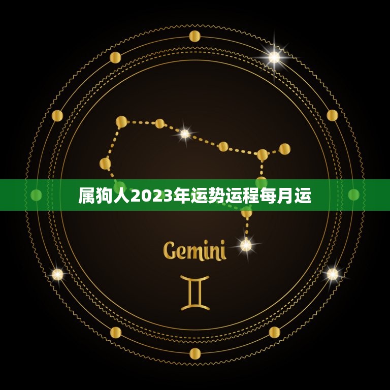 属狗人2023年运势运程每月运(详解幸运之年财运亨通)  第1张